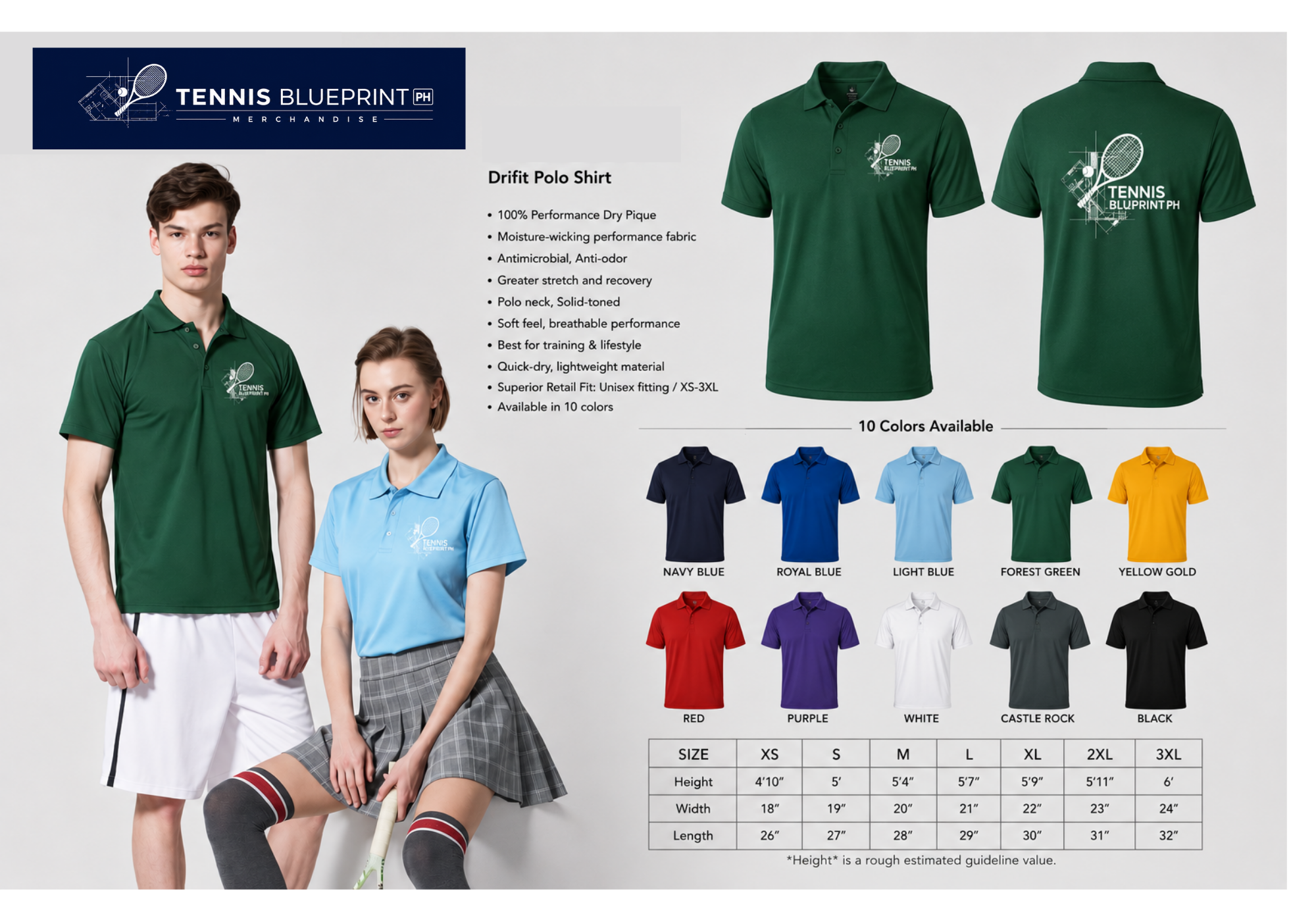 Blueprint Drifit Polo product details